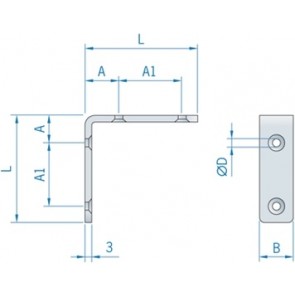 Haakse Bev. Beugel Rvs 30x30x12mm