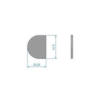 RVS scharnier-afdekkapje 3325 x 415mm