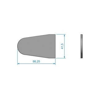 RVS scharnier-afdekkapje 6625 x 415mm