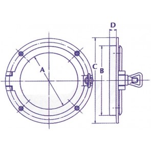 Ronde Patrijspoort 100mm Messing Verchroomd