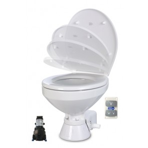 Jabsco Quiet Flush Stil Regular elektr. toilet 24V met spoelwaterpomp