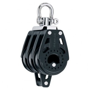 Harken 40mm carbo driedubbel blok + swivel + hondsvot 2641