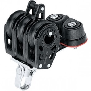 Harken 29mm Carbo driedubbel blok + swivel + hondsvot + klem 347