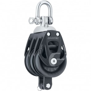 Harken 60mm Element 3-schijfsblok + hondsvot