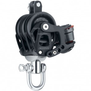 Harken 60mm Element 3-schijfsblok + hondsvot + klem