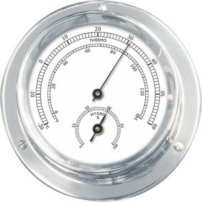 Talamex Thermo-hygrometer verchroomd 110/84mm