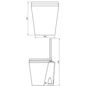 Albin Toilet Design standaard electrisch 12V