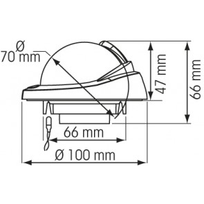 Plastimo Offshore 75 inbouw kompas zwart - zwarte roos conisch