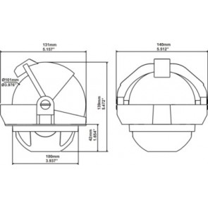 Plastimo Offshore 105 inbouw kompas wit - zwarte roos vlak