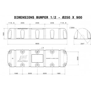 Steigerbumper 1/2 25x90 wit