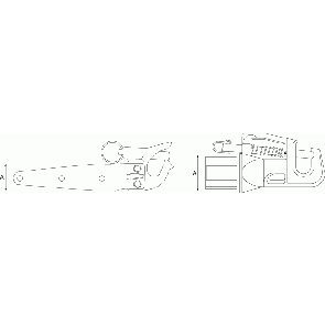 Ronstan verchroomde spiboom kop, rvs pen, pijp diameter 36 mm