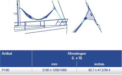 Blue Performance Hammock maattabel